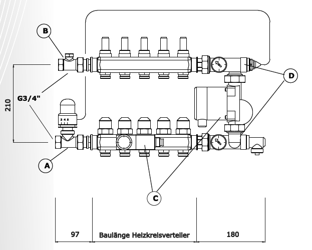 Festwertregelset IT-FWR25 für Fussbodenheizung
