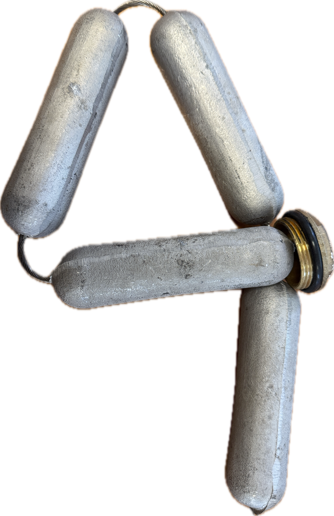 Kettenanode Ø32x630mm mit einem 1 1/4" mit 4 Glieder