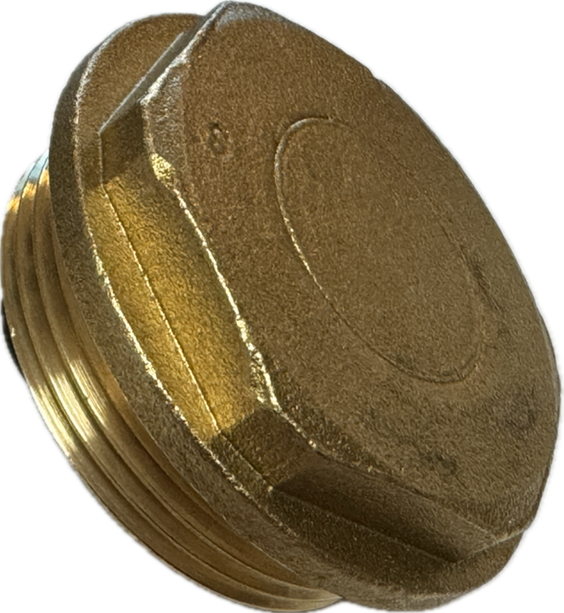 Messing Stopfen DN40 (1 1/2") AG mit Rand