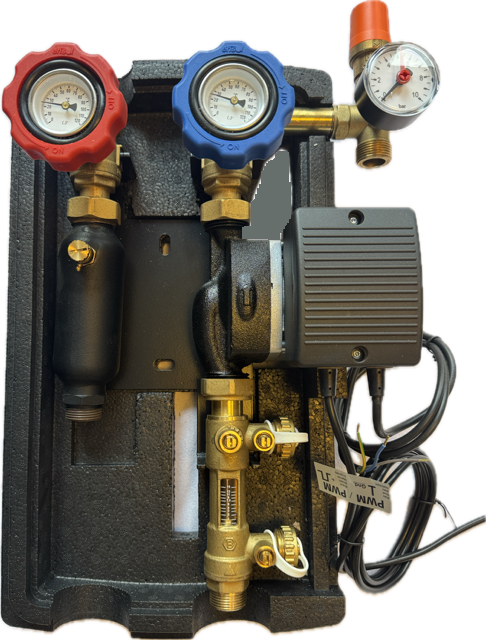 Solarstation Pumpengruppe mit Durchflussregler 2-12 Liter