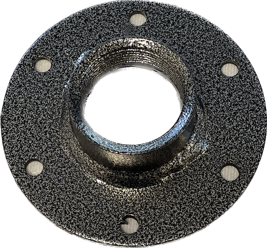 Flansch 125 mm/6 Schrauben mit 6/4" (1 1/2" zoll Gewinde)
