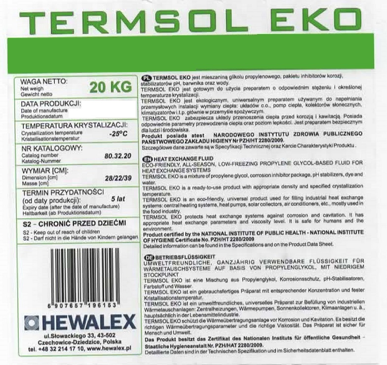 Hochtemperatur-Solarflüssigkeit 10 Liter