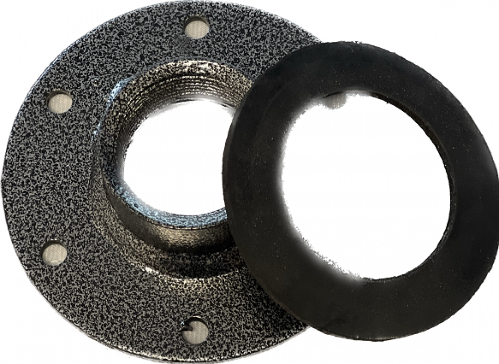 Flansch 125 mm/6 Schrauben mit 6/4" (1 1/2" zoll Gewinde)