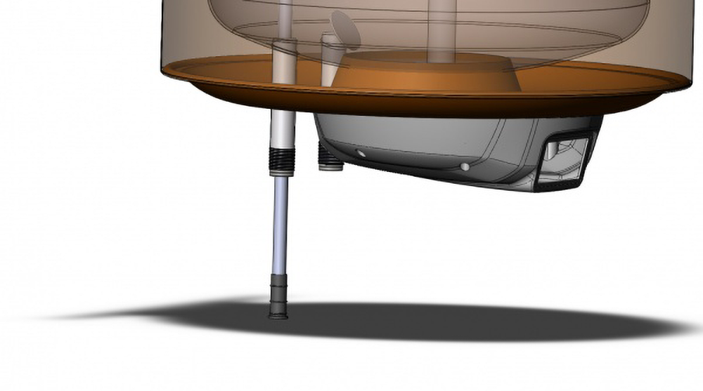 Edelstahl- Steigrohr Ø12mm, Länge 1070 mm