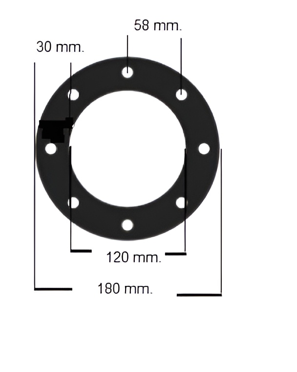 Flansch Dichtung  Ø180mm (Innen 120 mm)